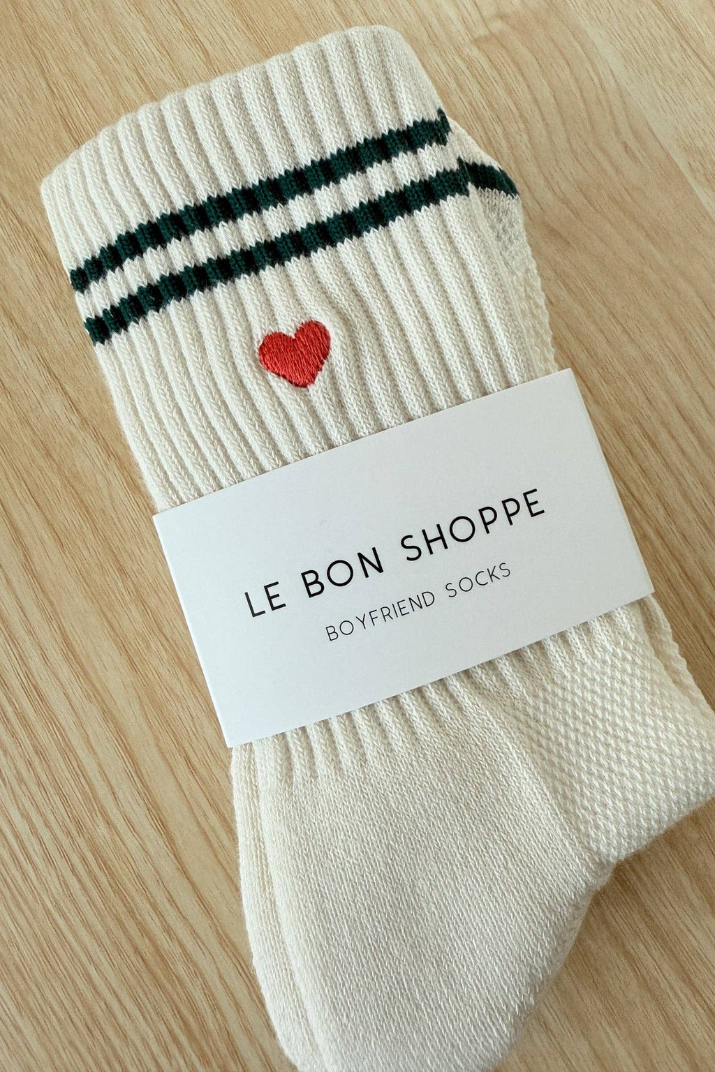 Le Bon Shoppe Embroidered Boyfriend Socks
