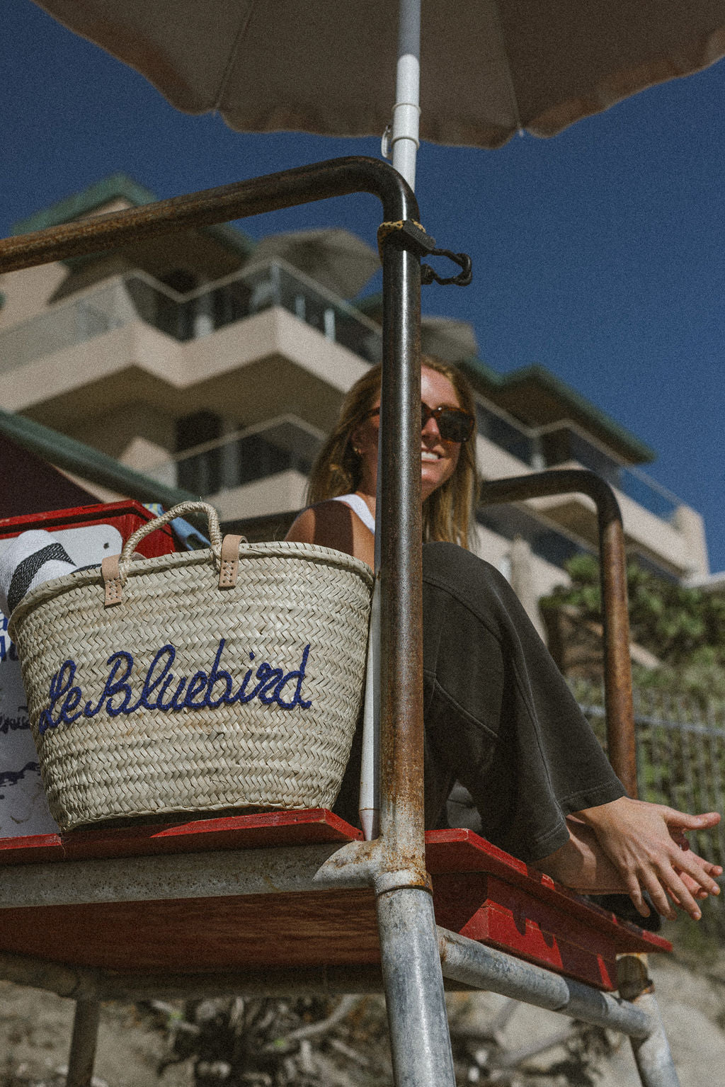 Bluebird Mercantile Le Bluebird Straw Market Tote