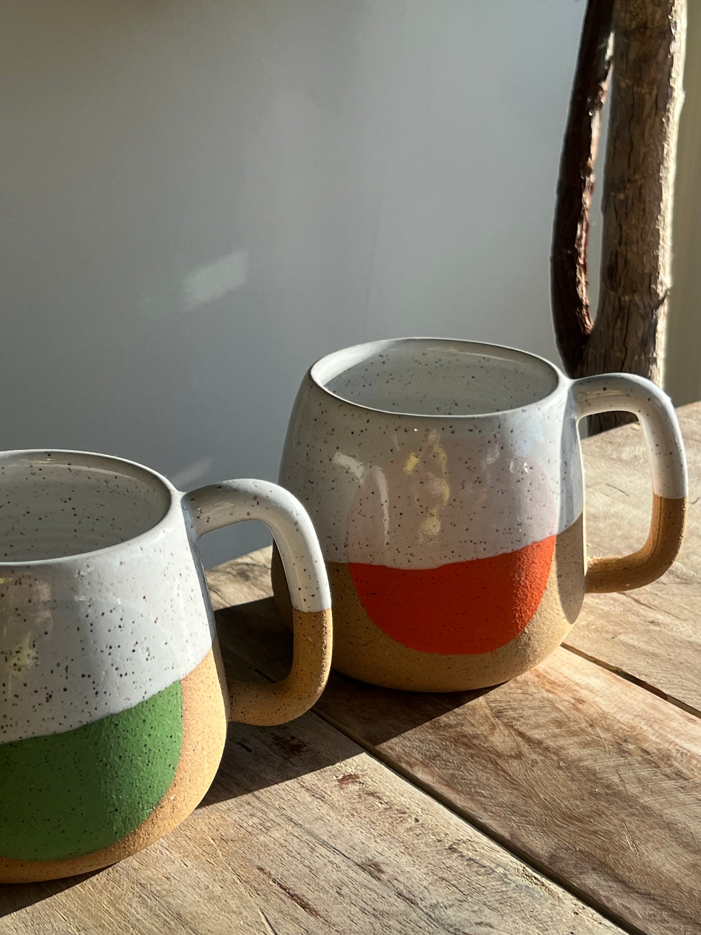 Double M Pottery Orange Dot Mug