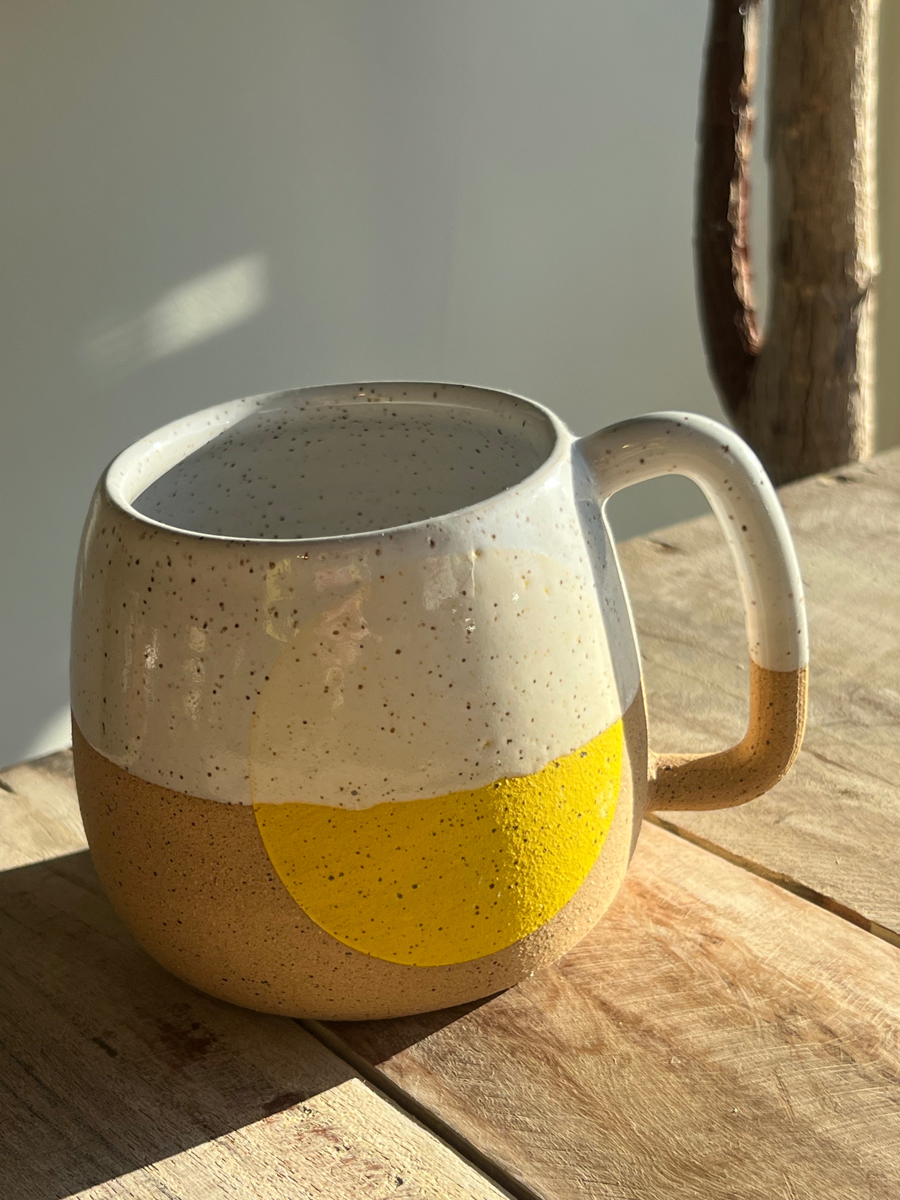Double M Pottery Yellow Dot Mug