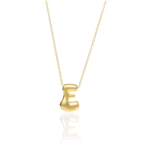 Golden Bubble Letter Necklace by Lucky Star Jewels