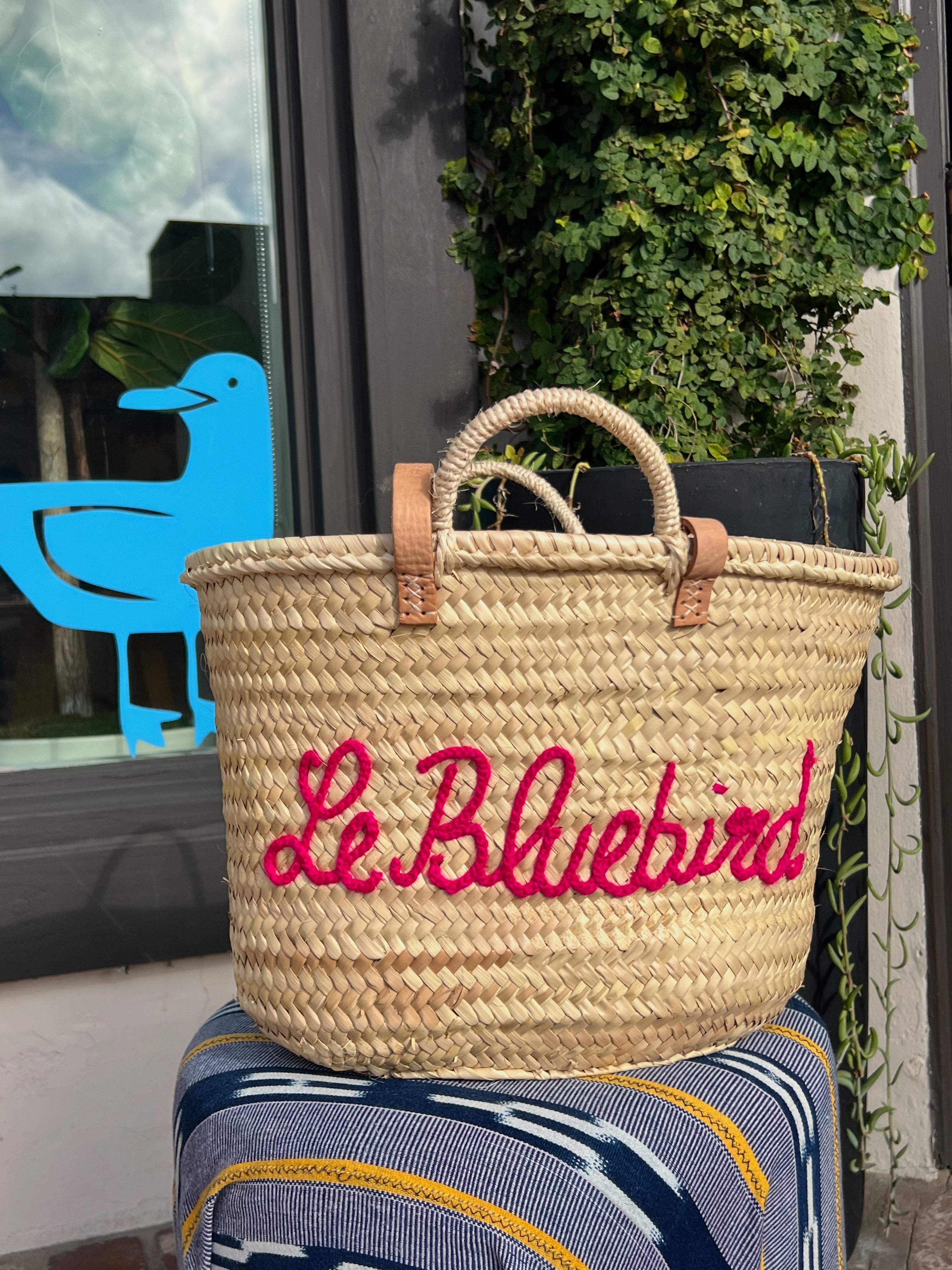 Bluebird Mercantile Le Bluebird Straw Market Tote