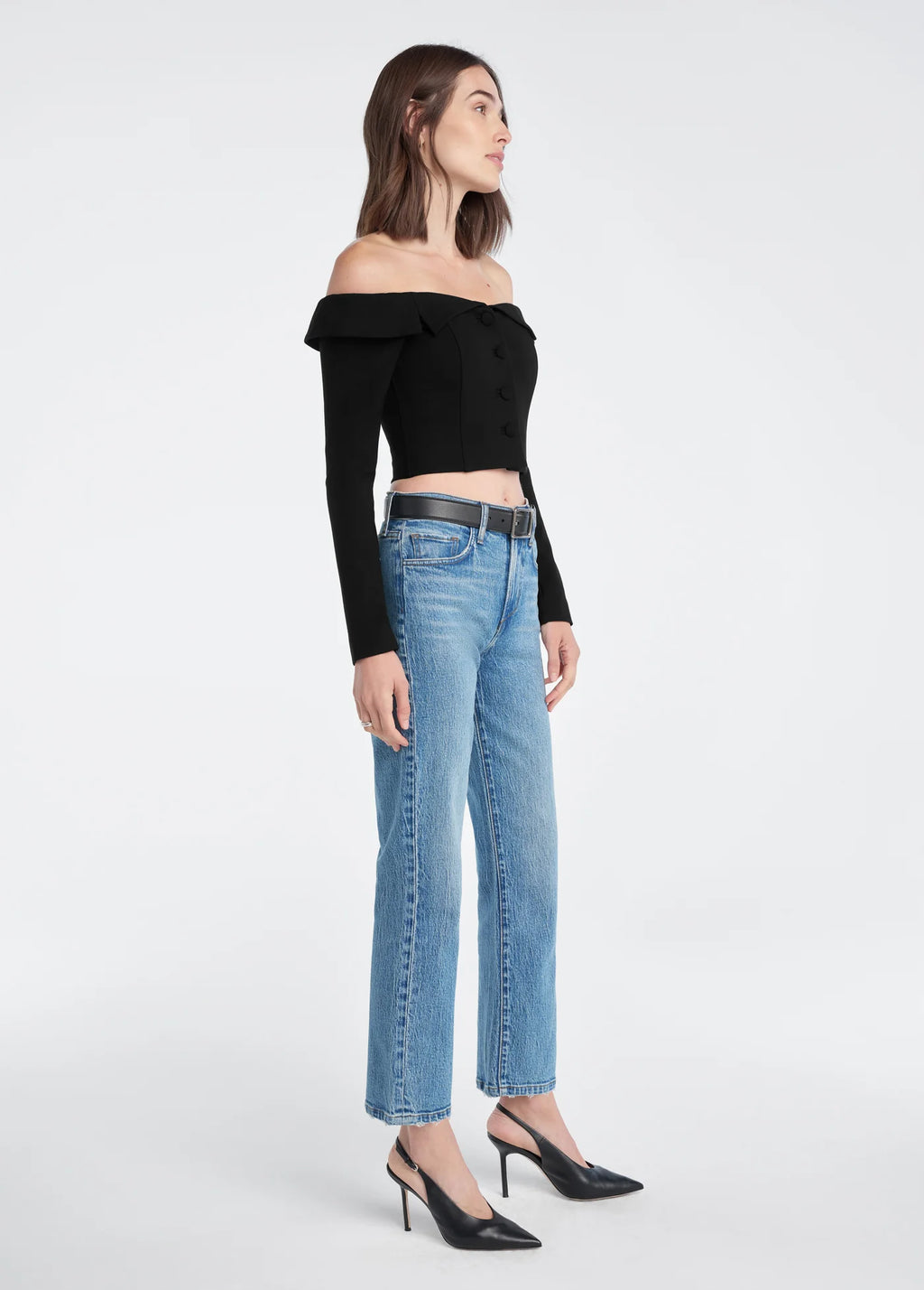 Favorite Daughter the Dot Mid Rise Straight Jean