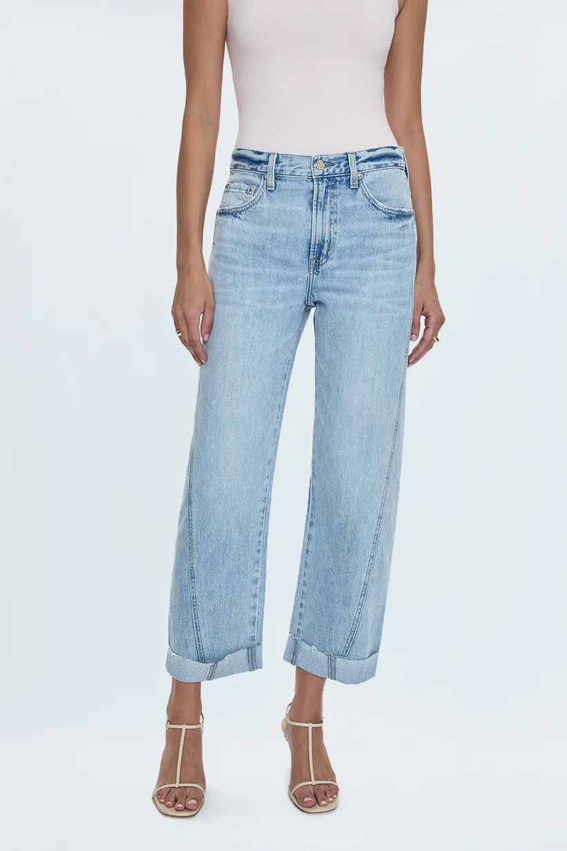 Pistola Kacey Mid Rise Cuffed Boyfriend Jean - Berkeley