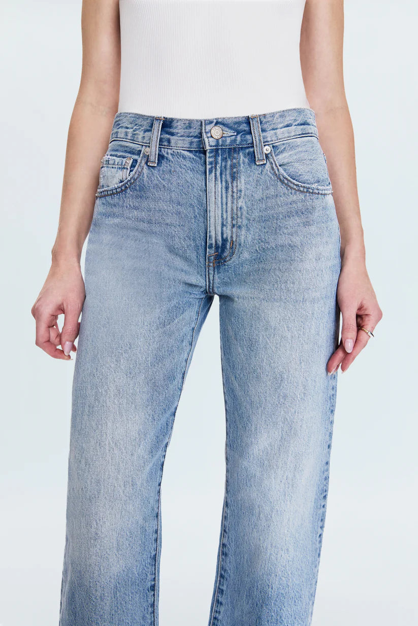 Pistola Lexi Mid Rise Bowed Straight Jean