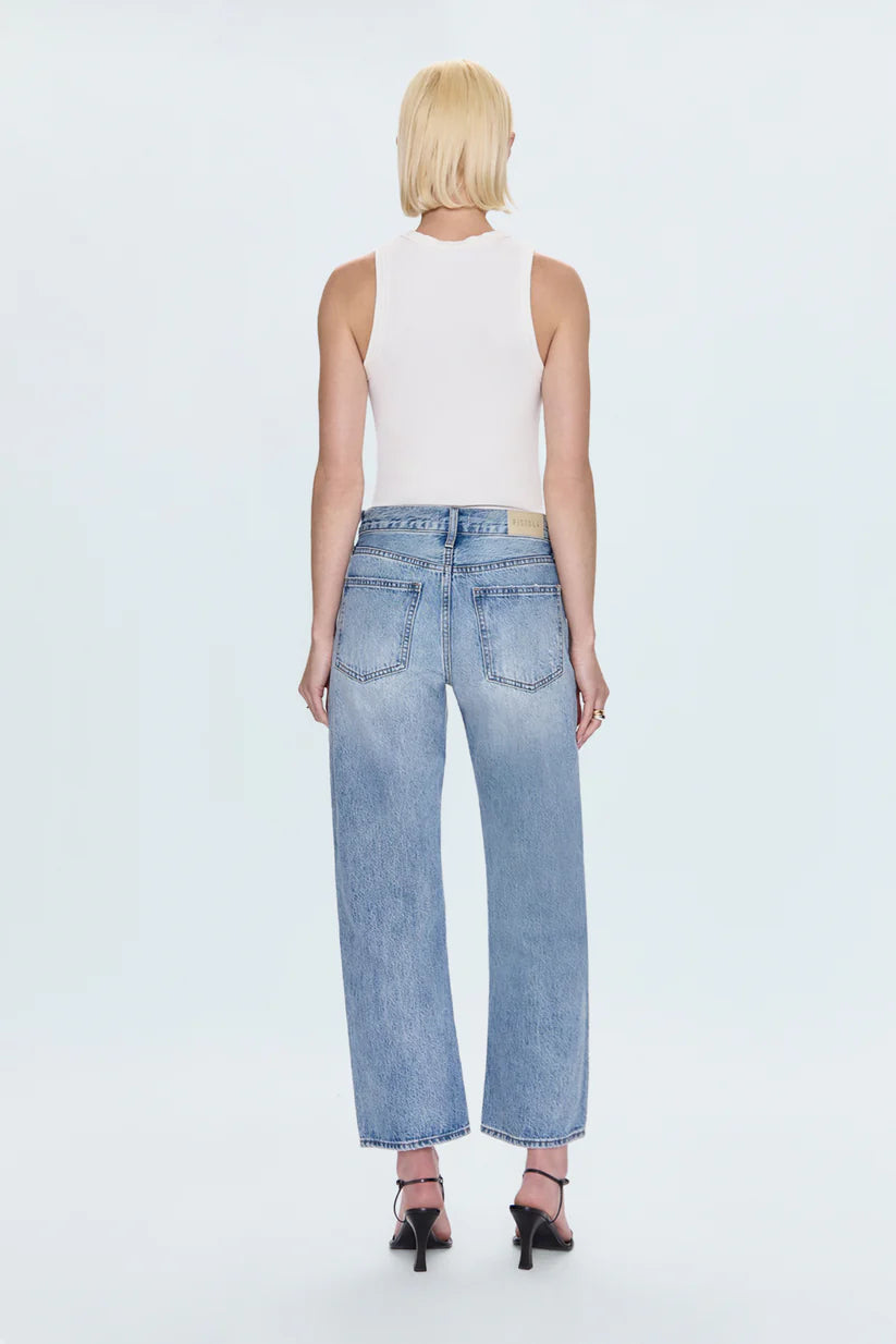 Pistola Lexi Mid Rise Bowed Straight Jean
