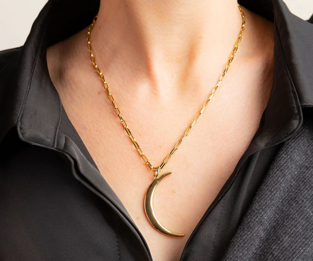 Lauren Amble Crescent Moon Gold Necklace