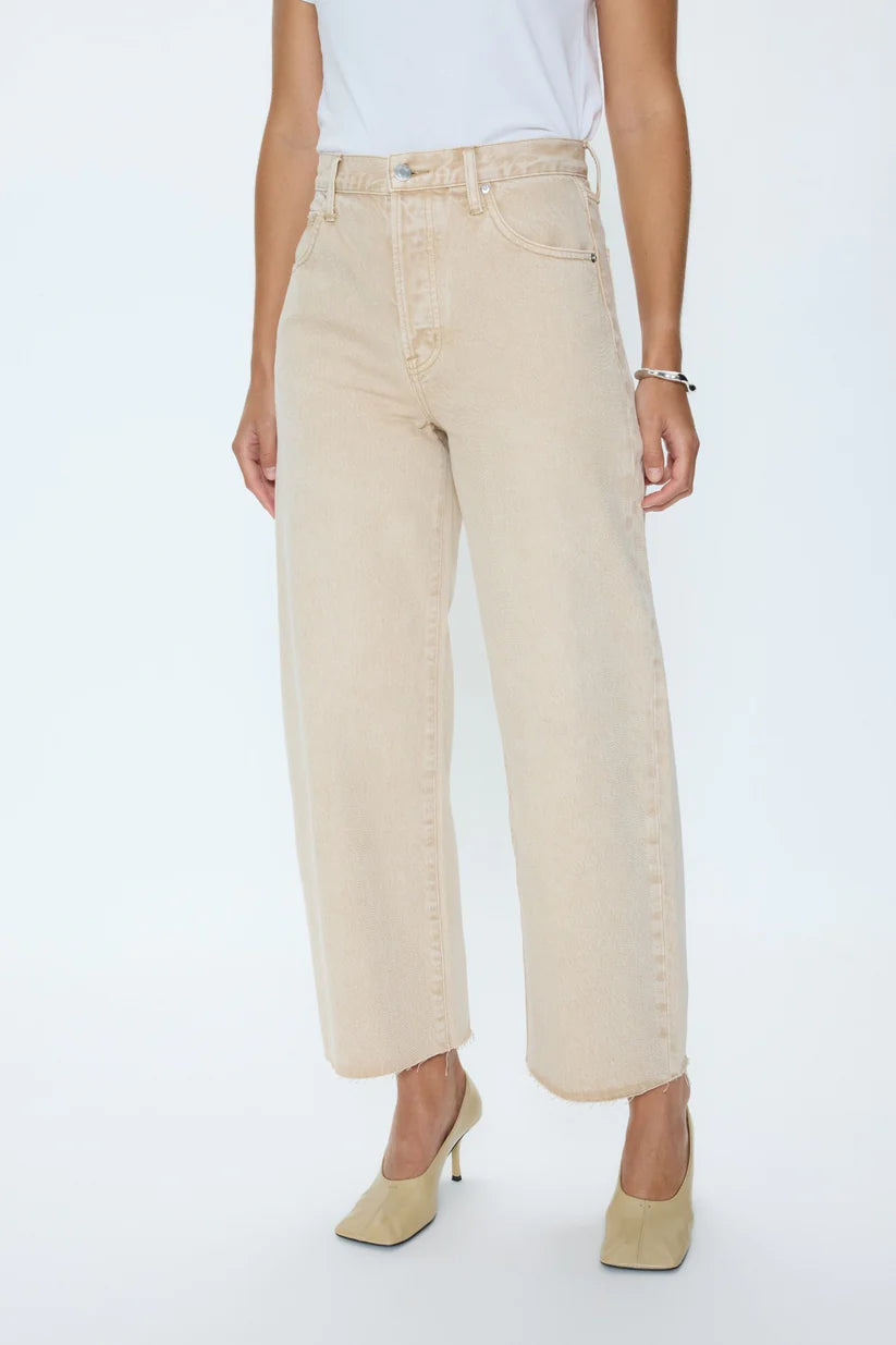 Pistola Tate Crop High Rise Bowed Wide Leg Jean