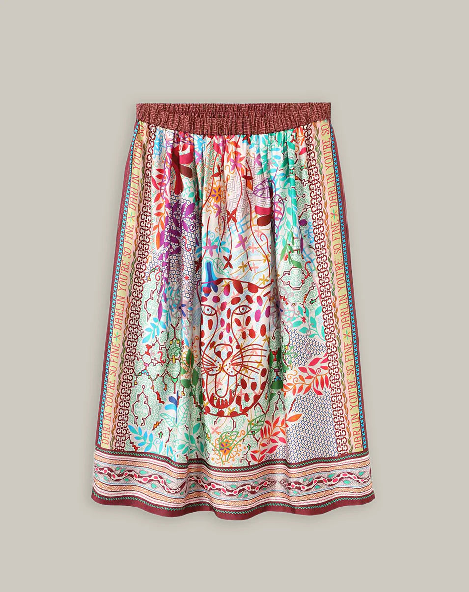 ME369 Vanessa Shipibo Midi Skirt
